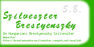 szilveszter brestyenszky business card